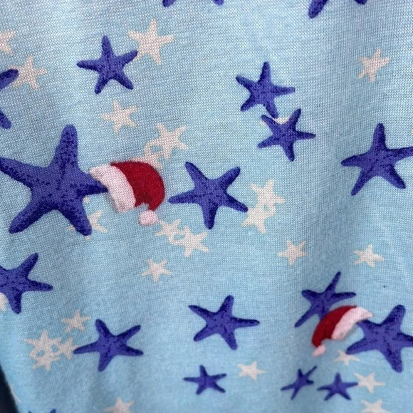 JAMMIES FOR YOR FAMILIES Girls Blue Graphic Christmas Holiday Pajama Set Size 16 - Picture 6 of 9